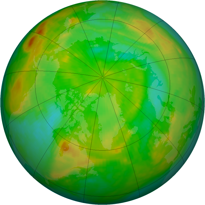 Arctic ozone map for 27 June 1988